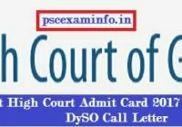 Gujarat High Court Admit Card